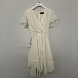 Downright Darling Ivory Ruffled Short Sleeve Dress